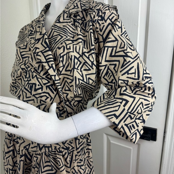 Betsy’s Things Geometric Patterned Black and Cream Dress.  #172 - Picture 10 of 16